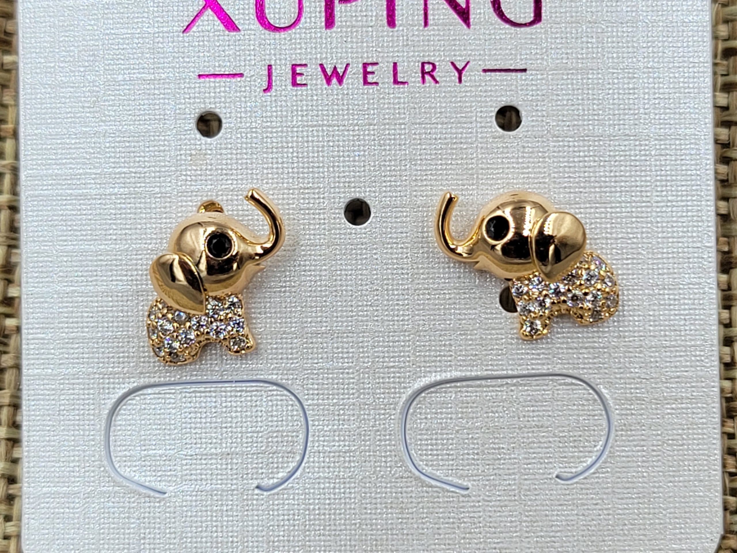 Гвоздики Xuping 10 мм позолота 18к