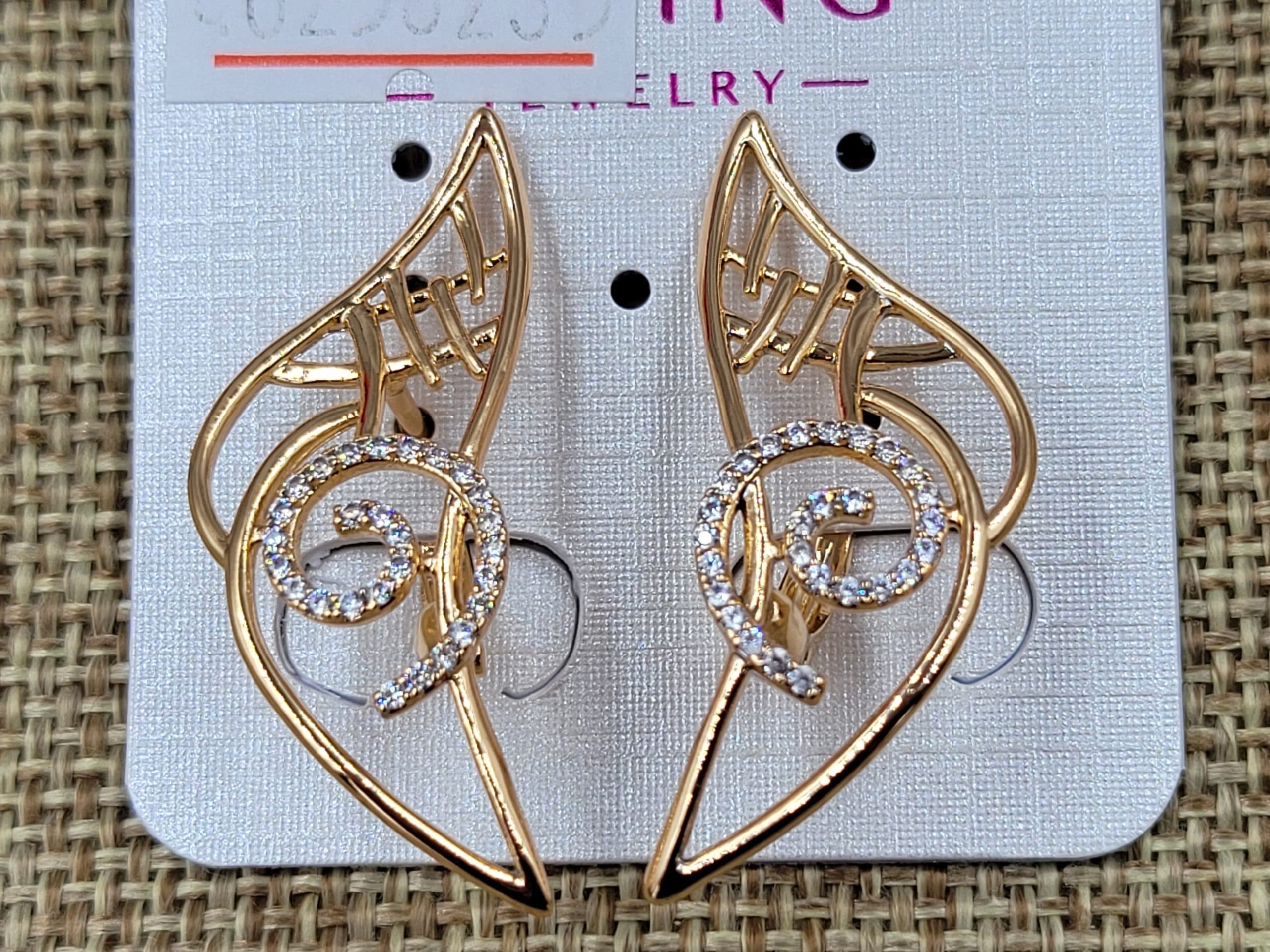 Сережки Xuping 14 мм в. 36 мм 18к англійський замок