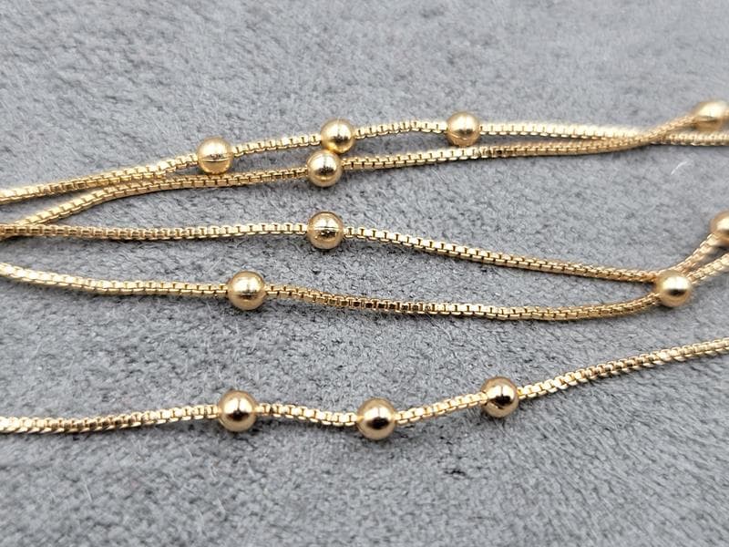 Ланцюжок Xuping 0,6+2 мм д. 60 см позолота 18к