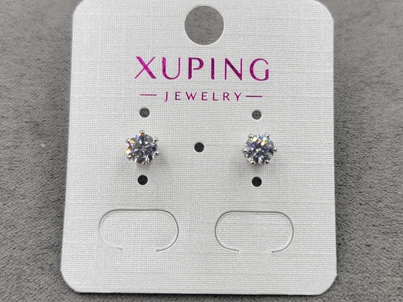 Гвоздики Xuping 6 мм родій