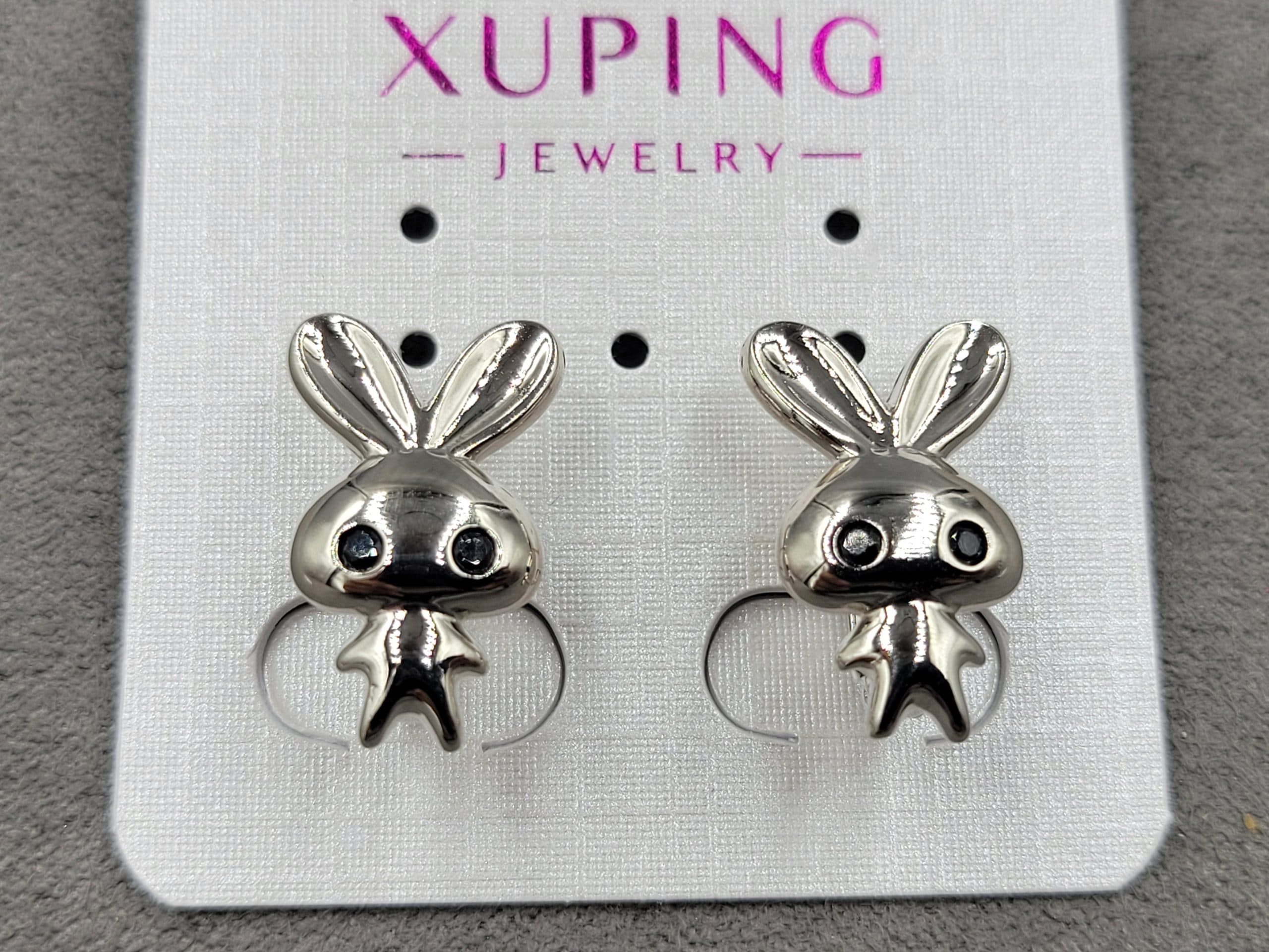 Сережки Xuping 12 мм в. 19 мм родій англійський замок