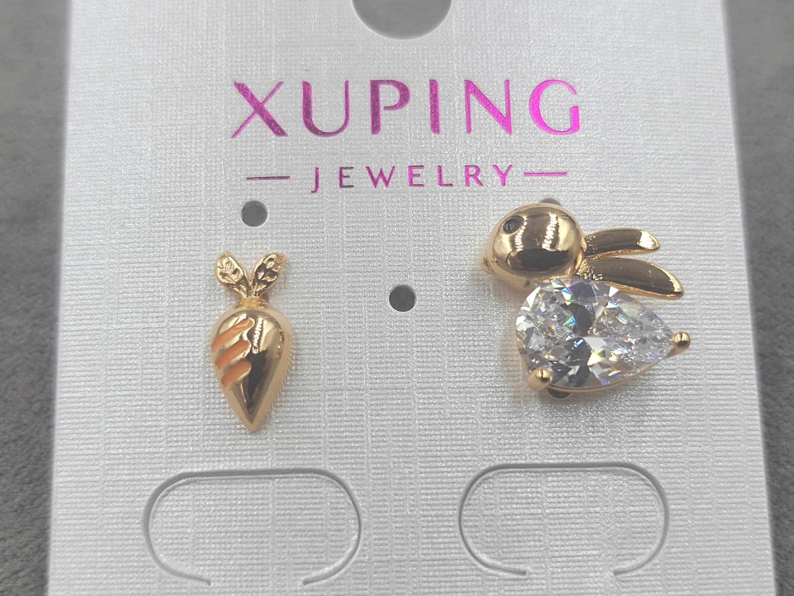 Гвоздики Xuping 12*13 мм + 5*12 мм 18к