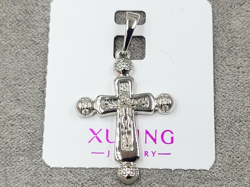 Хрестик Xuping 18 мм висота 32 мм родій