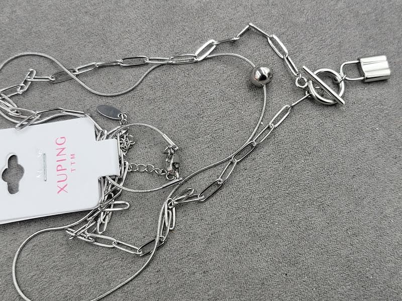 Кольє ТТМ Xuping подвійне довжина 40+45 см нержавіюча сталь