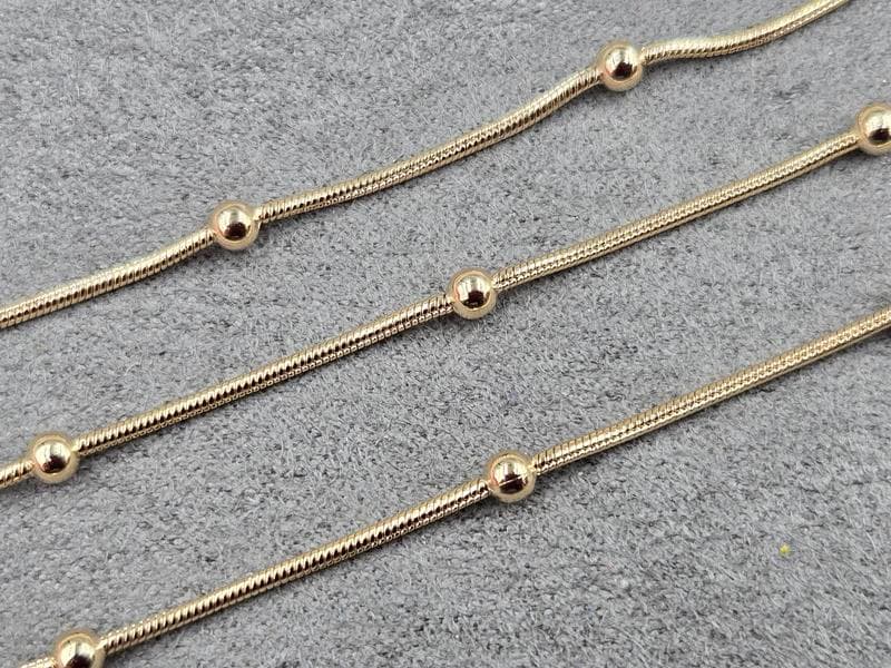 Ланцюг Xuping 1,3+3 мм довжина 60 см колір золото