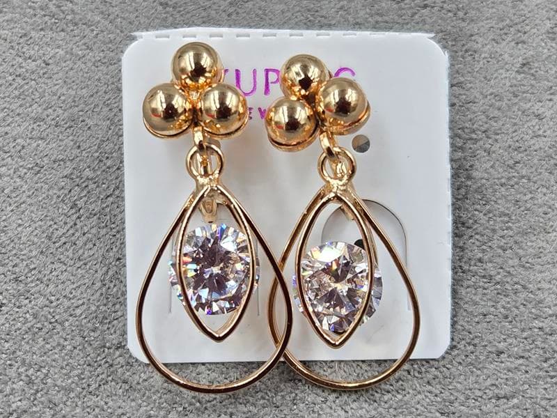 Кліпси Xuping 12 мм висота 27 мм колір 18к