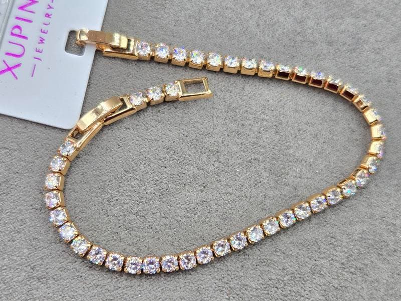 Браслет Xuping 3 мм довжина 17+2 см колір 18к