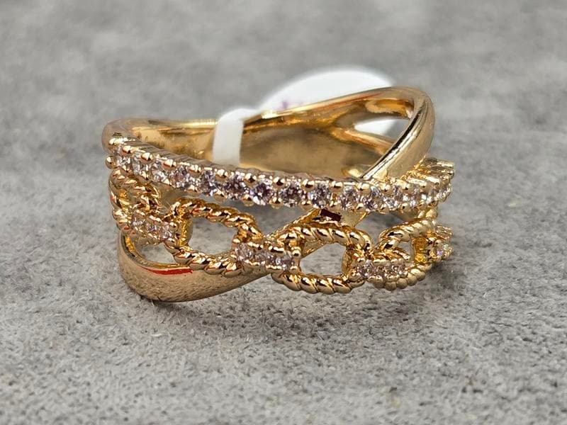 Каблучка Xuping 10 мм (17,18,19 розмір) колір 18к