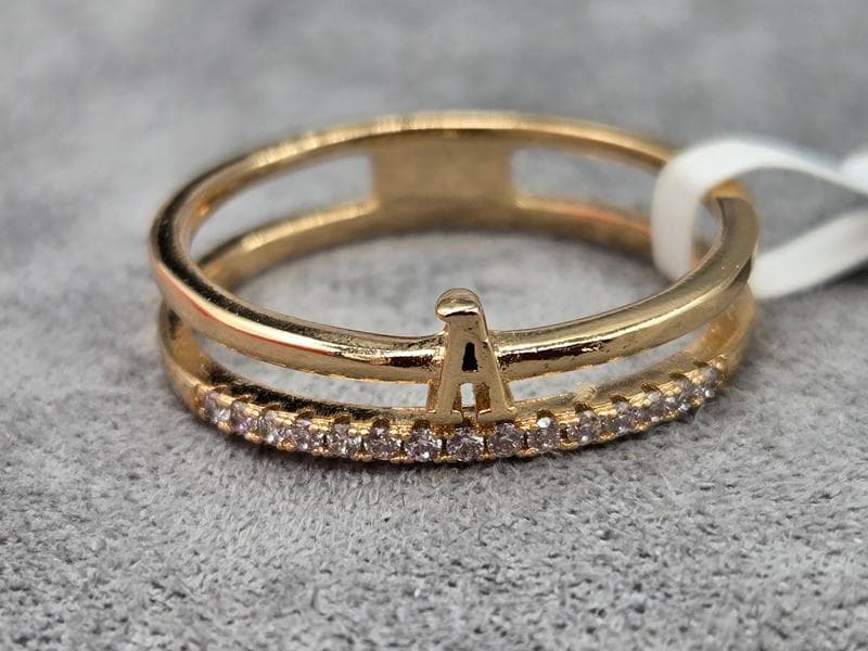 Каблучка Xuping 7 мм (20 розмір) буква А