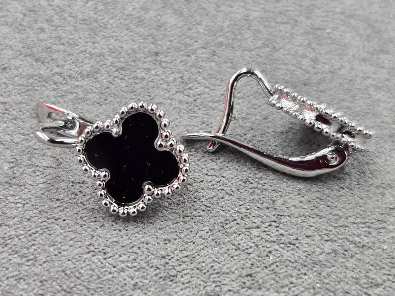 Сережки Fallon 12 мм висота 17 мм англійський замок родій