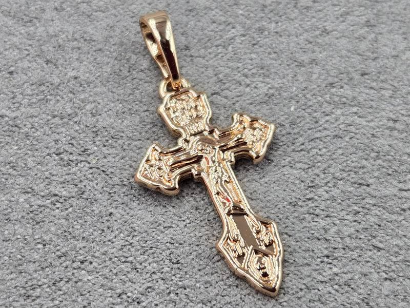 Хрестик Xuping 15 мм висота 32 мм колір 18к