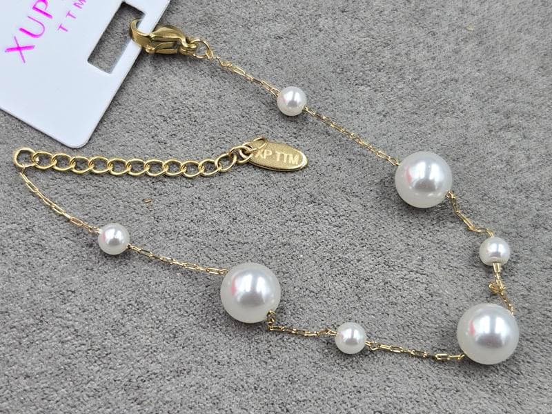 Браслет ТТМ Xuping 4+8 мм довжина 17+3 см колір лимонне золото нержавіюча сталь