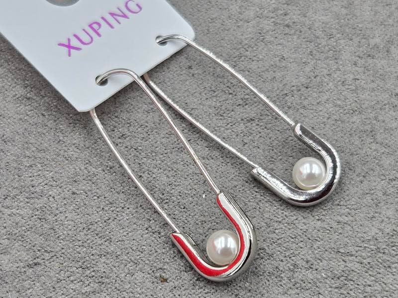 Сережки Xuping 11 мм висота 37 мм родій