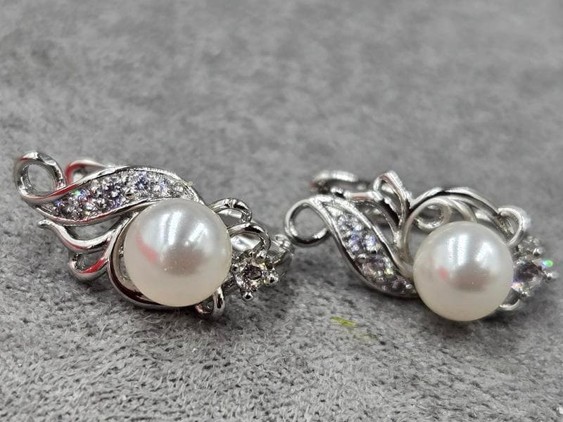 Сережки Xuping 8 мм висота 17 мм англійський замок родій