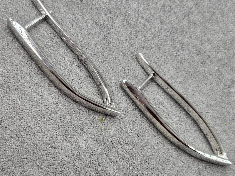 Сережки Xuping 3,5 мм висота 36 мм англійський замок родій