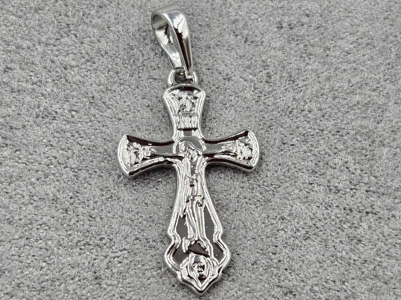 Хрестик Xuping 15 мм висота 32 мм родій