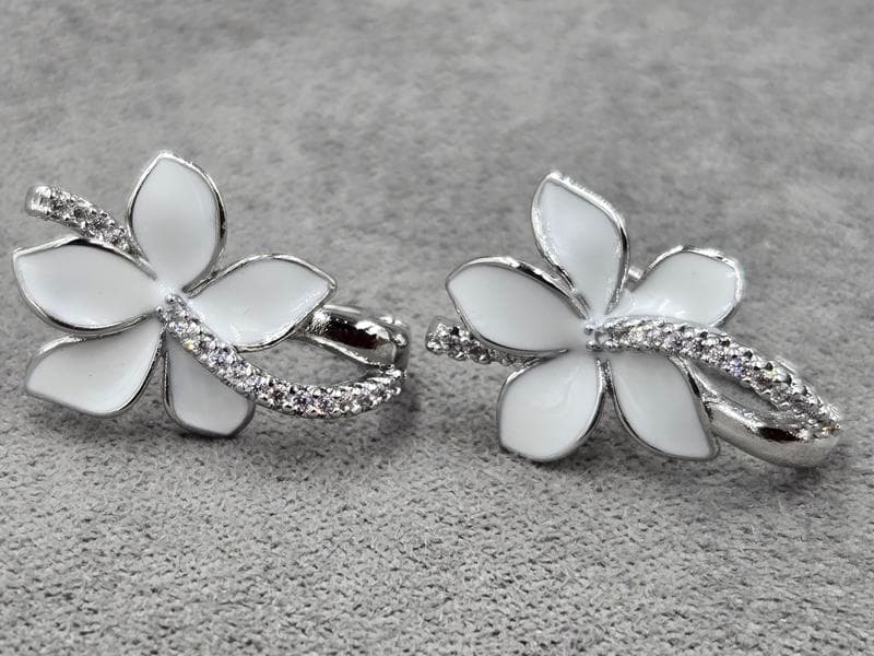 Сережки Xuping 14 мм висота 21 мм англійський замок родій