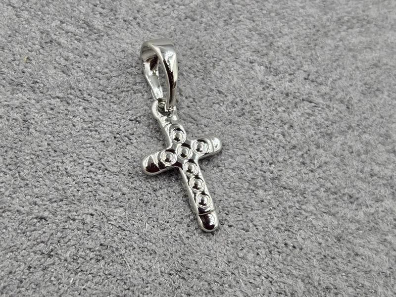 Хрестик Xuping 9 мм висота 20 мм родій