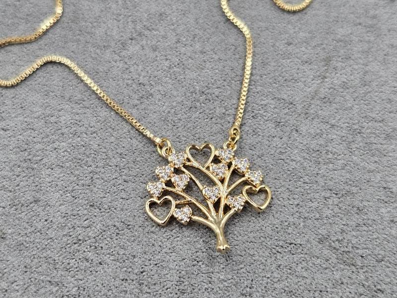 Кольє Xuping 20*20 мм товщ. 0,6 мм довжина 45+5 см колір золото 18к