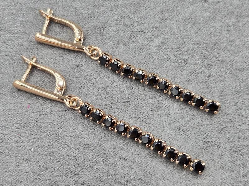 Сережки Fallon 3 мм висота 53 мм англійський замок