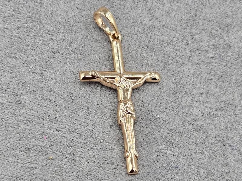 Хрестик Xuping 20 мм висота 43 мм колір 18к