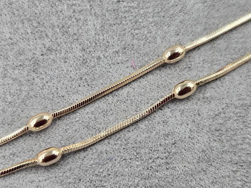 Ланцюг Xuping 3*5+1 мм довжина 60 см колір золото