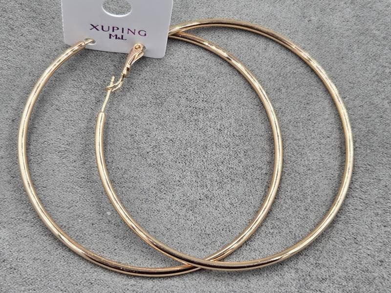 Сережки кільця  M&L Xuping 2 мм 65 мм колір 18к