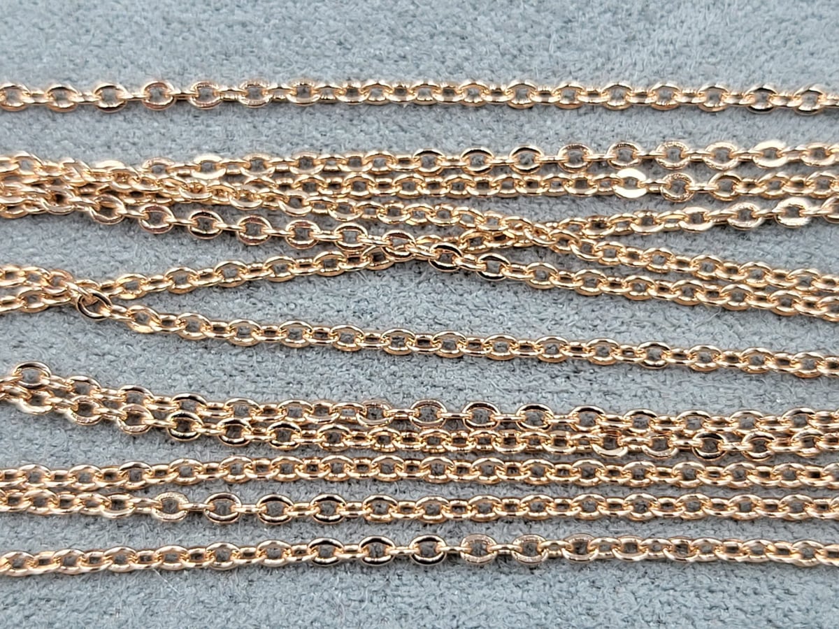 Ланцюжок Xuping 1,6 мм довжина 45 см рожеве золото