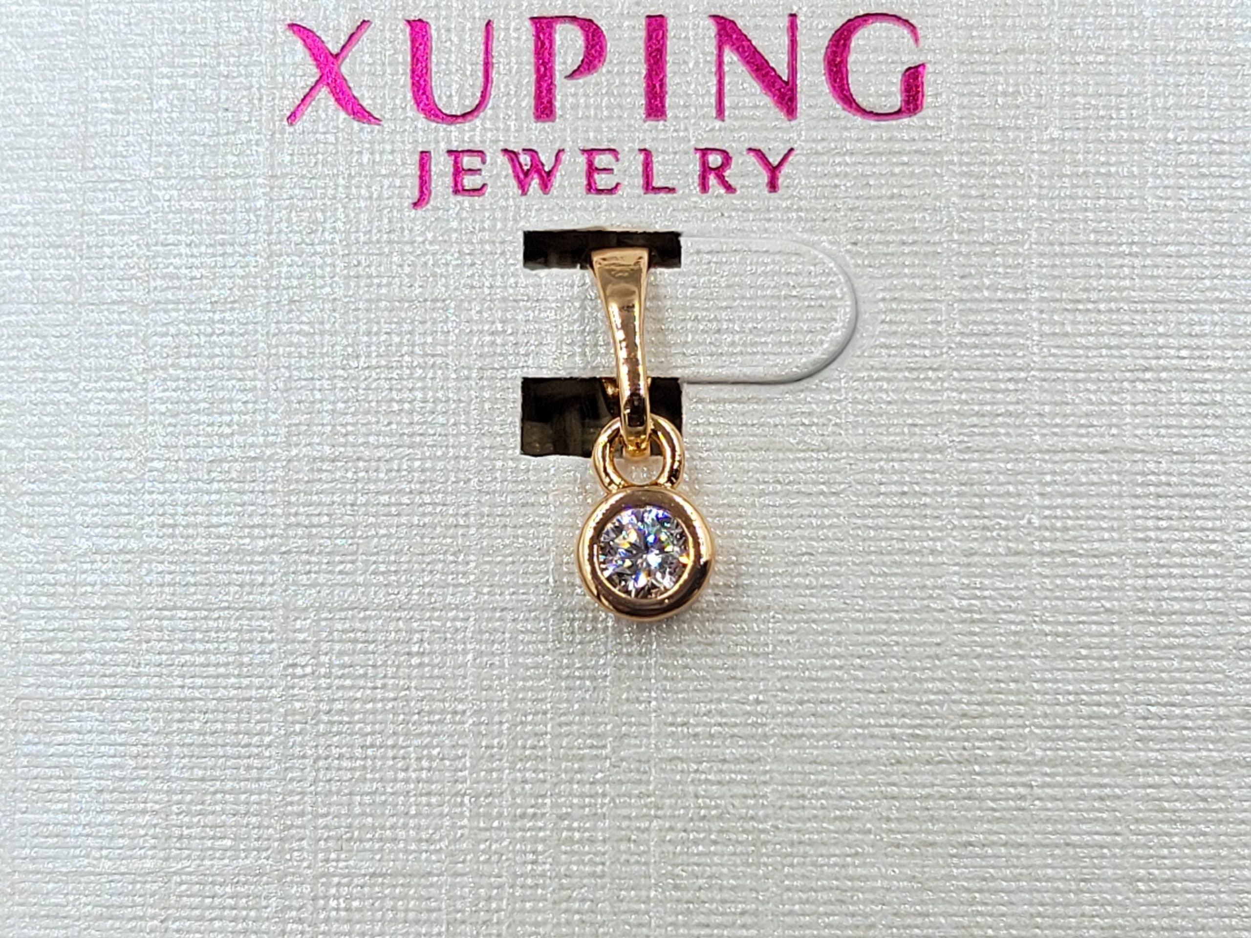 Кулон Xuping 4*12 мм позолота 18к