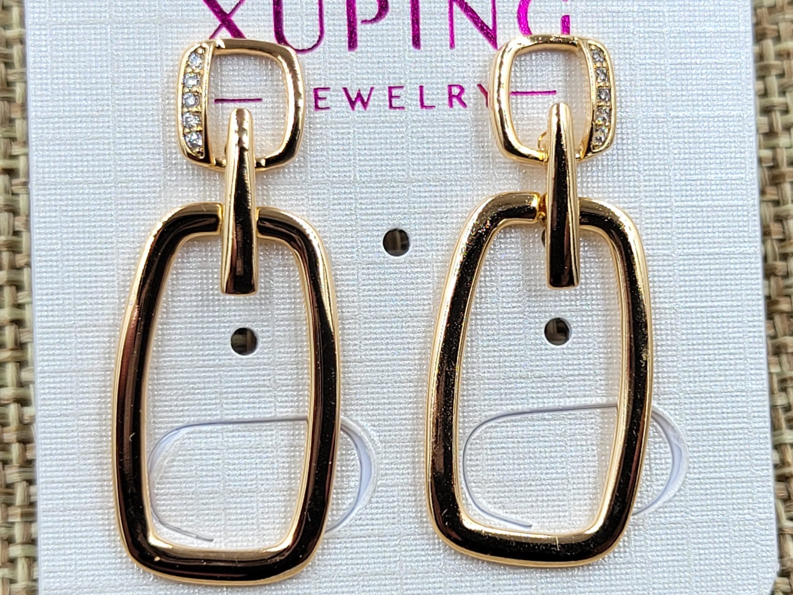 Гвоздики Xuping 14 мм д. 33 мм позолота 18к