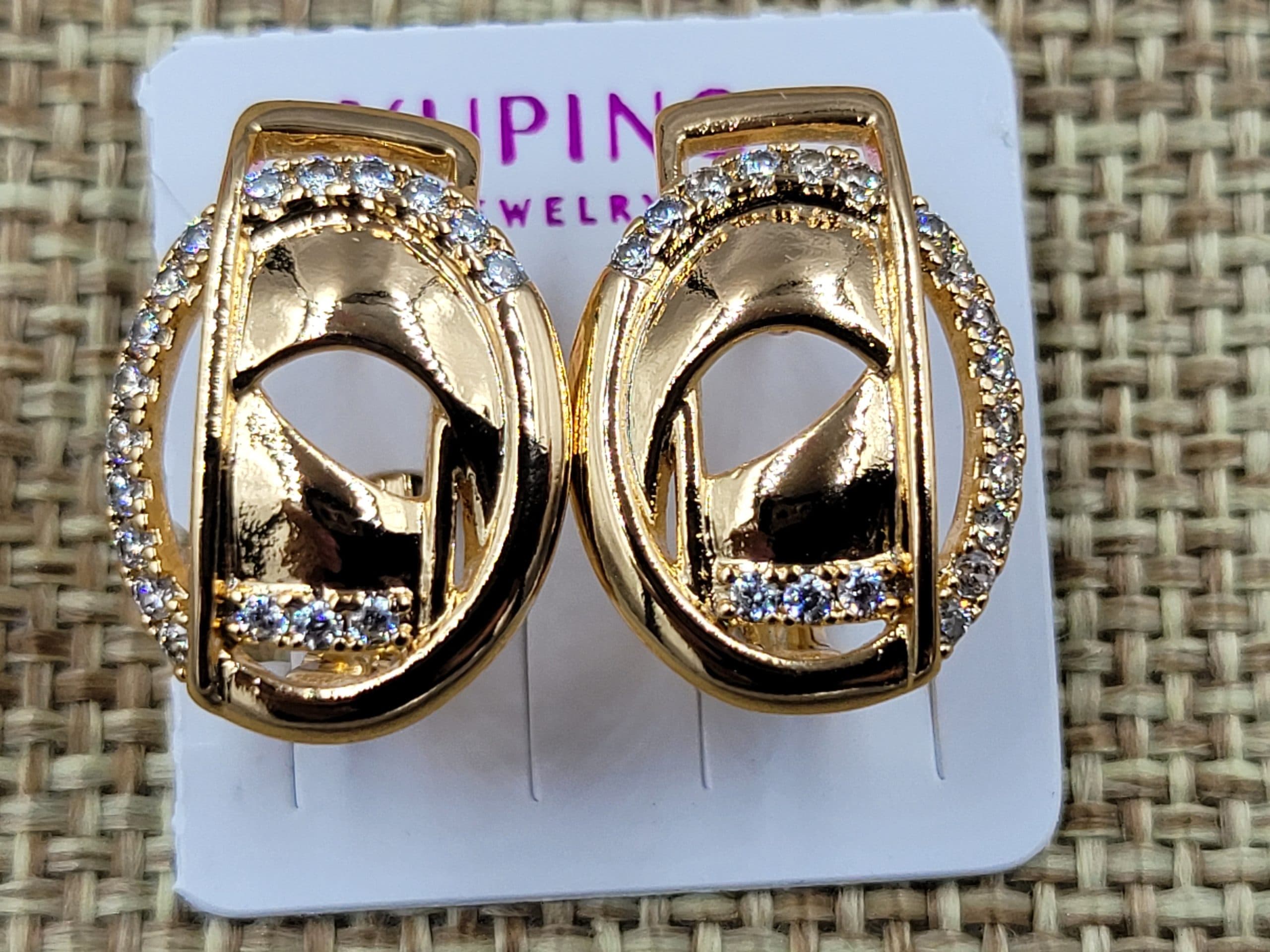 Сережки Xuping 13 мм в. 18 мм 18к англійський замок