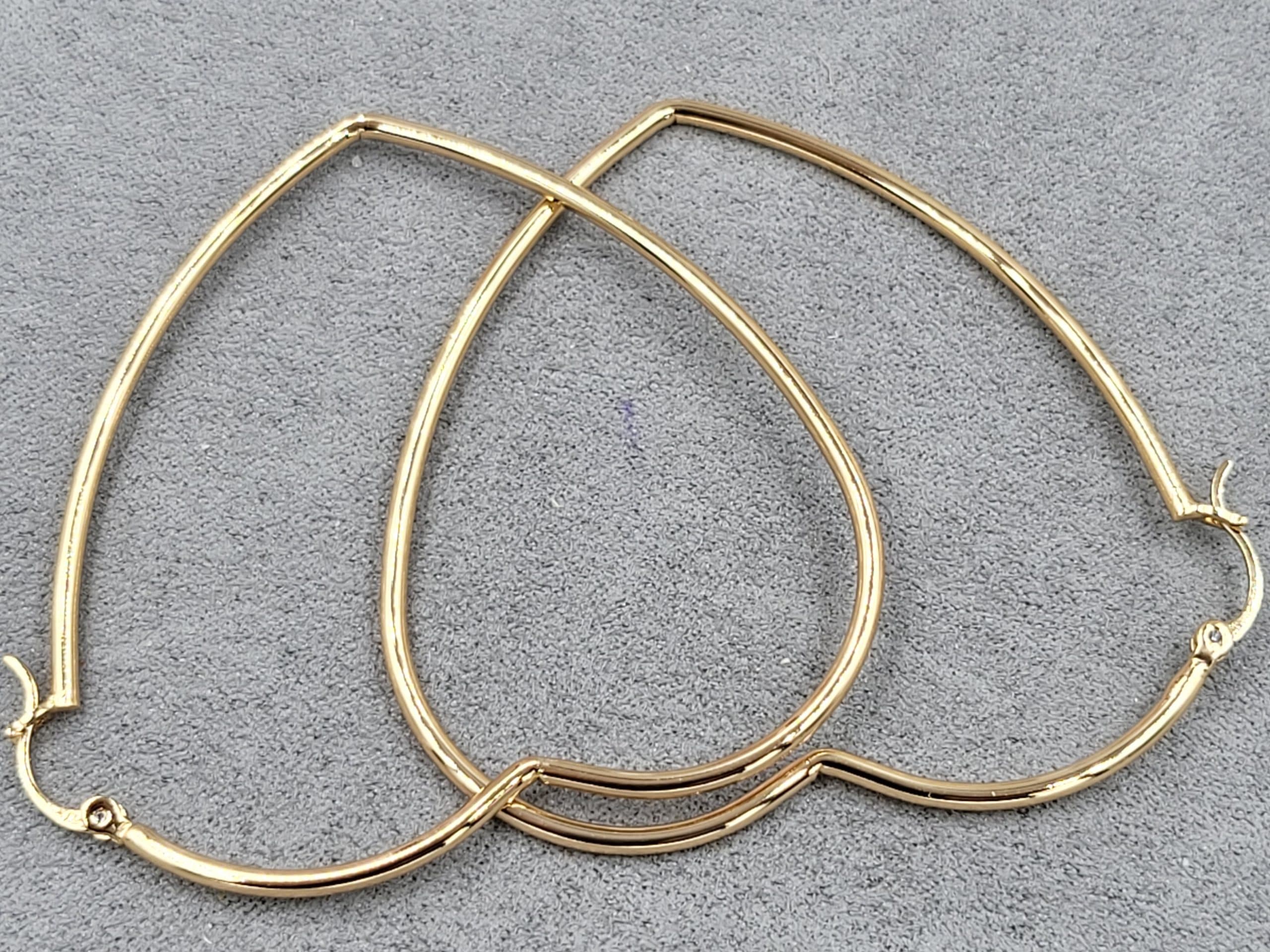 Сережки Xuping т. 2 мм в. 60 мм ш. 55 мм позолота 18к