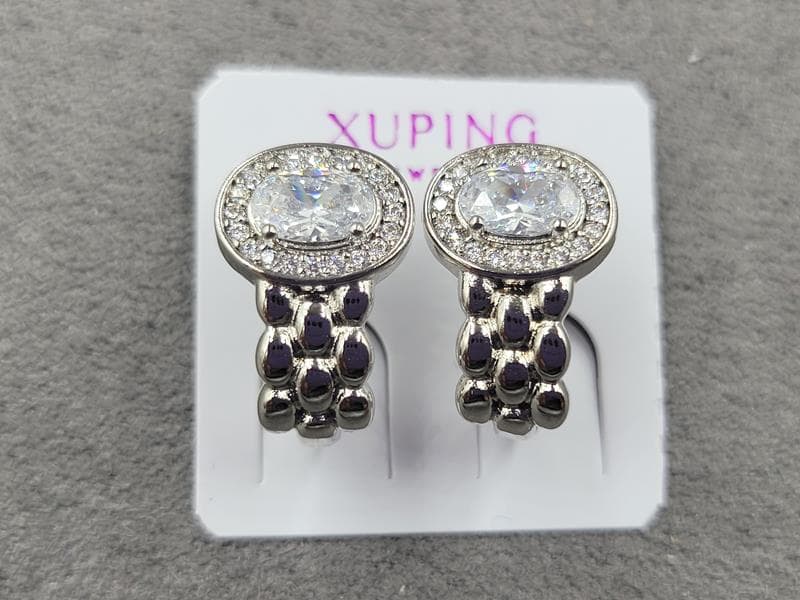 Сережки Xuping 10 мм в. 15 мм 18к англійський замок