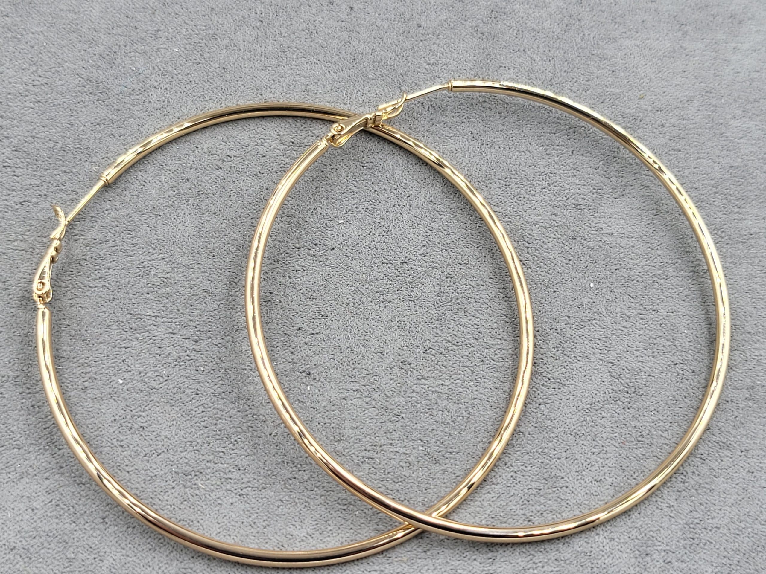 Сережки кільця Xuping 2 мм д. 70 мм 18к