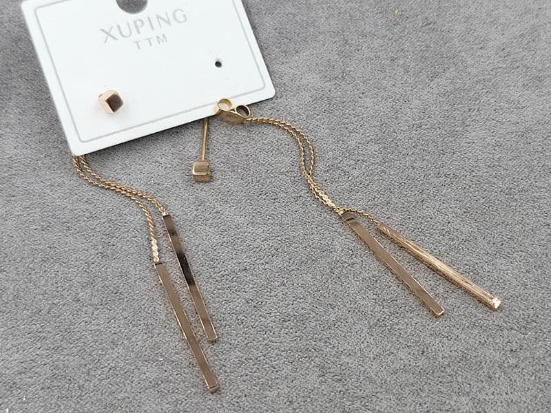 Гвоздики ТТМ Xuping 3 мм висота 6,5 см колір рожеве золото