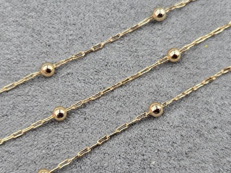 Ланцюг Xuping 1+3 мм довжина 45 см колір золото