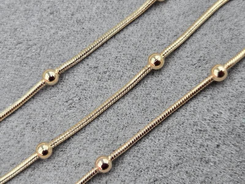 Ланцюг Xuping 1,3+3 мм довжина 45 см колір золото