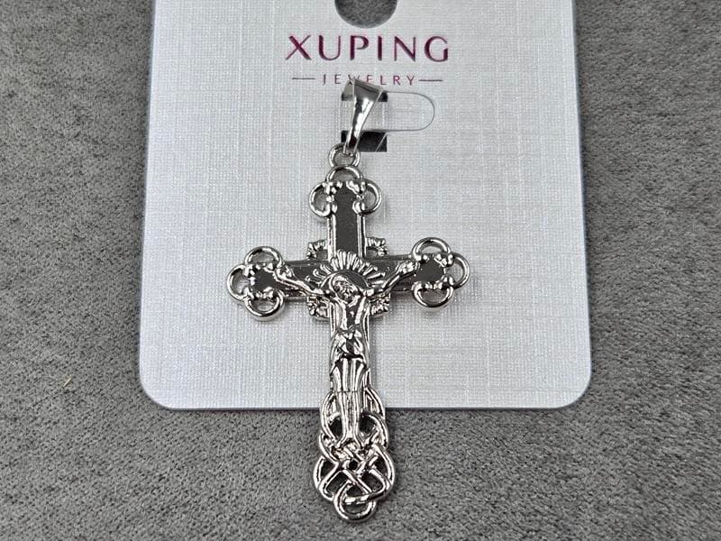 Хрестик Xuping 25 мм висота 47,5 мм родій
