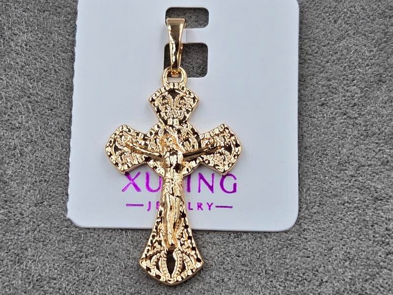 Хрестик Xuping 18 мм висота 36 мм колір 18к