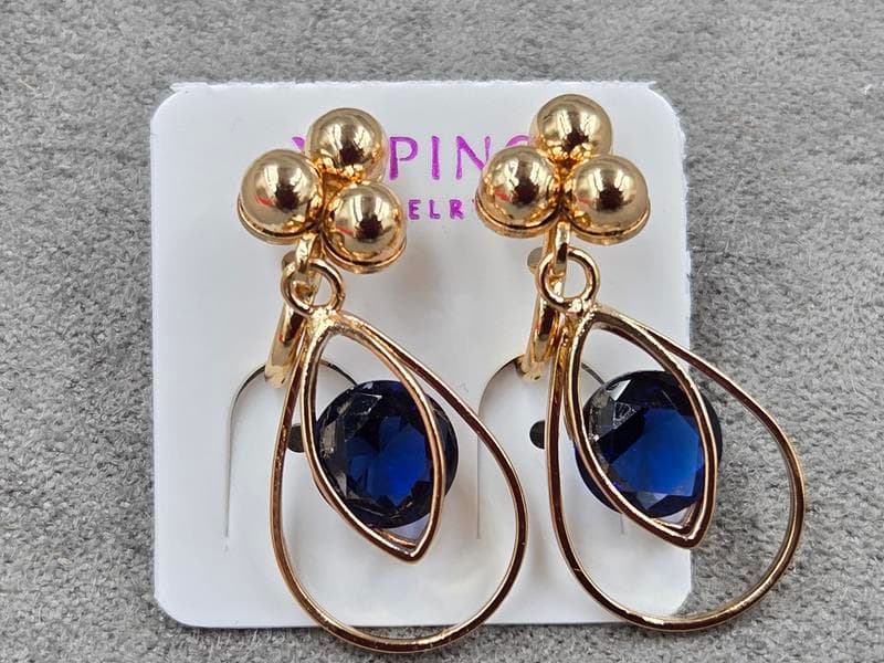 Кліпси Xuping 12 мм висота 27 мм колір 18к