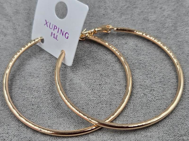 Сережки кільця M&L Xuping 2 мм 50 мм колір 18к