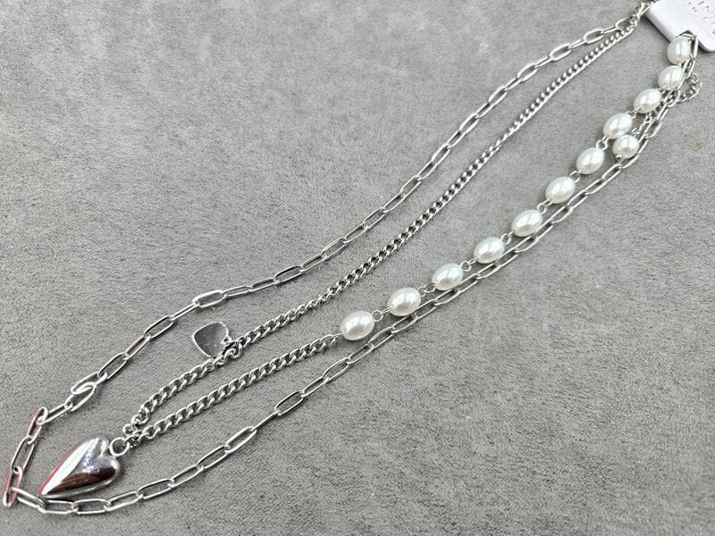 Кольє ТТМ Xuping двійне 3+6 мм довжина 46+5 см нержавіюча сталь