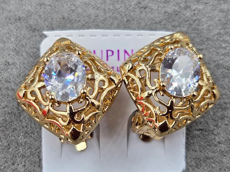 Кліпси Xuping 18 мм висота 21 мм колір 18к