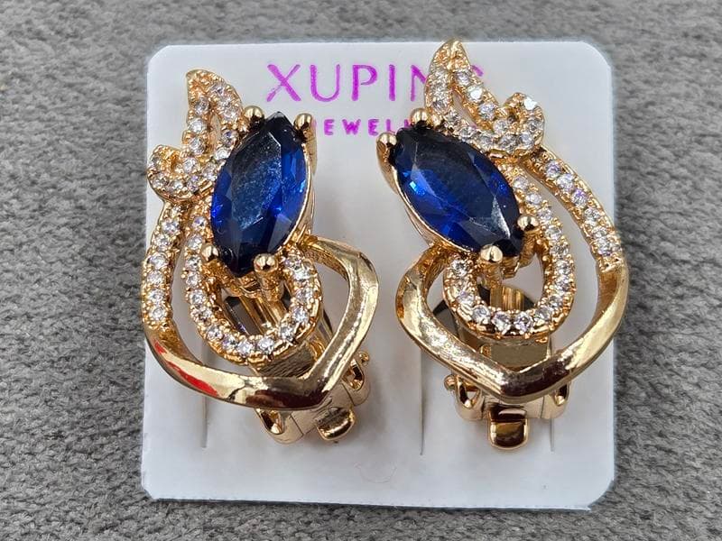 Кліпси Xuping 13 мм висота 21 мм колір 18к