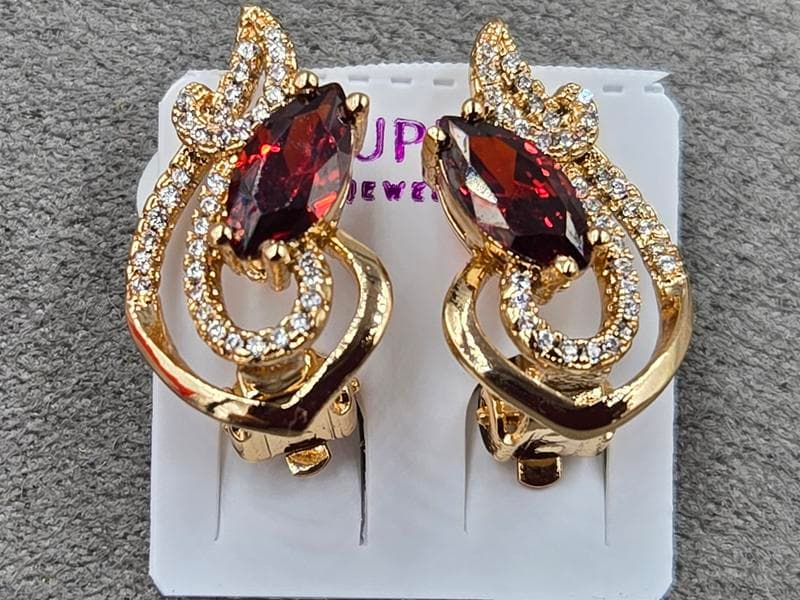 Кліпси Xuping 13 мм висота 21 мм колір 18к