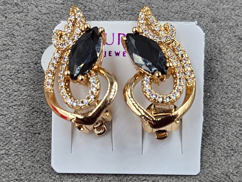 Кліпси Xuping 13 мм висота 21 мм колір 18к