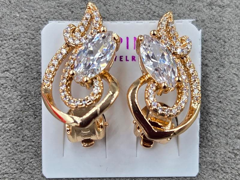 Кліпси Xuping 13 мм висота 21 мм колір 18к