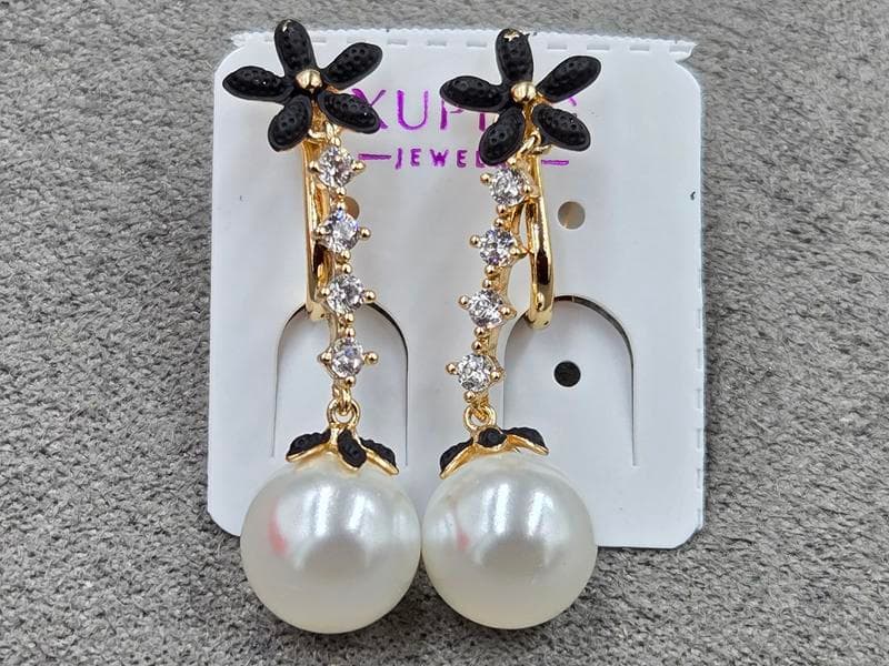 Кліпси Xuping 9 мм висота 30 мм колір 18к