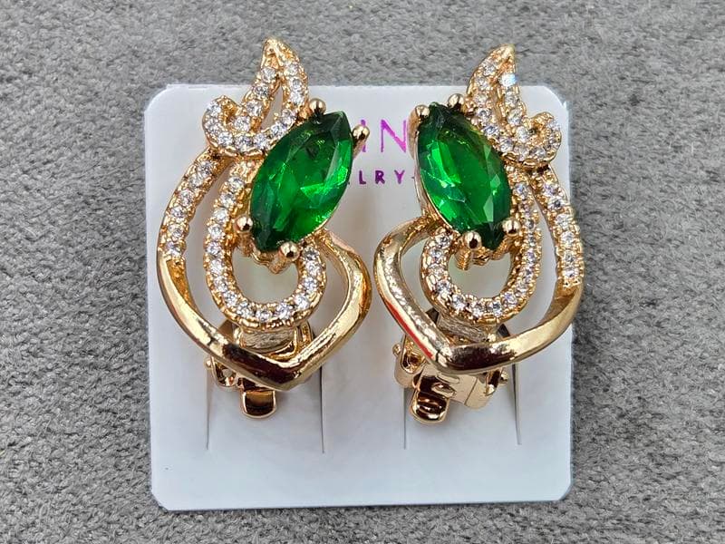 Кліпси Xuping 13 мм висота 22 мм колір 18к