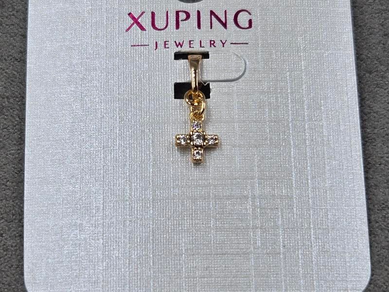 Хрестик Xuping 6 мм висота 17 мм колір 18к